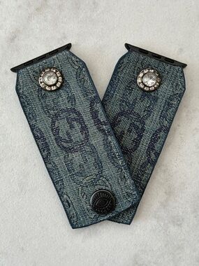 Watch Me Creations Authentic Upcycled Gucci Denim Apple Watch Band - Size 4